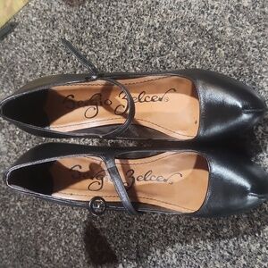 Sergio zelcer platform black strappy pump size 8 EUC
